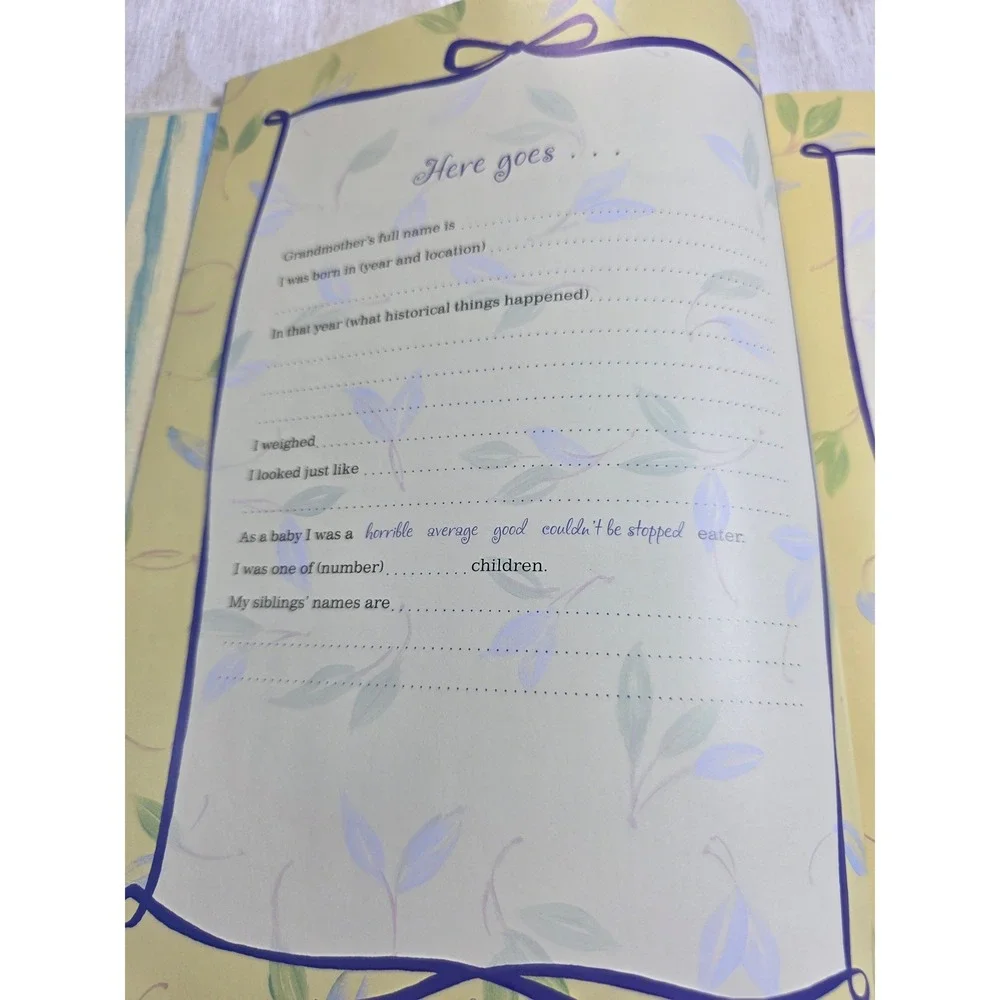The Grandmother  Memory/Journal Andy Susan Hilford Hardcover Cottagecore Gift